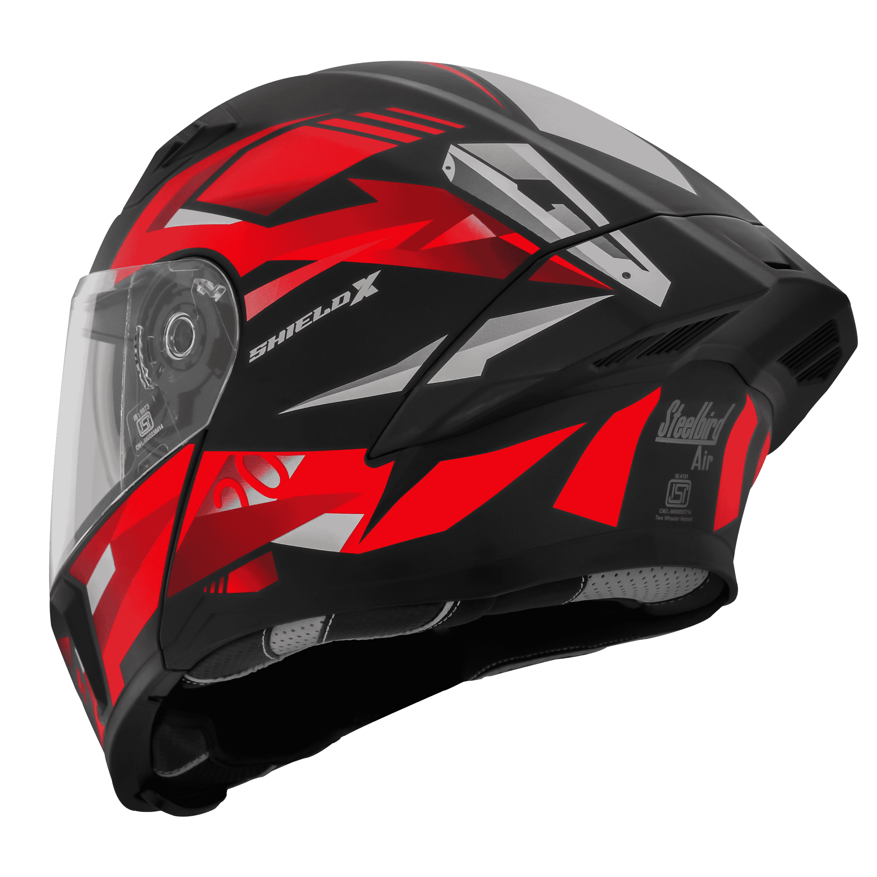 SBA-20 ISS SHIELD X GLOSSY BLACK WITH RED